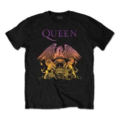 Queen Tričko Gradient Crest Unisex Black