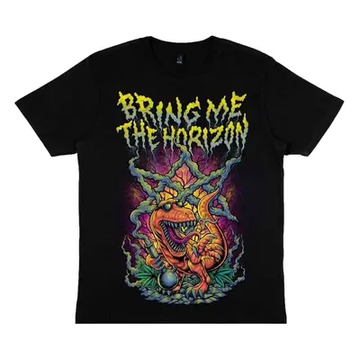 Bring Me The Horizon Tričko Smoking Dinosaur Unisex Black