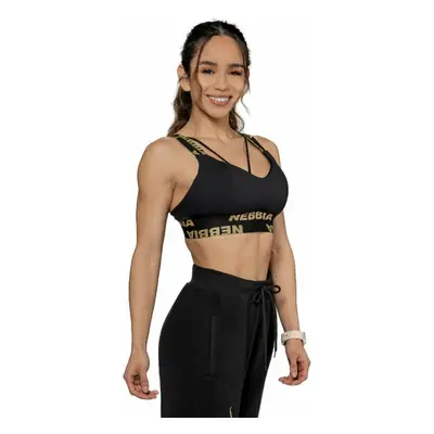 Nebbia Padded Sports Bra INTENSE Iconic Black/Gold Fitness spodní prádlo