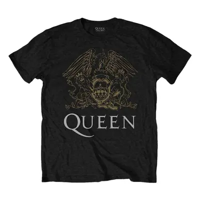 Queen Tričko Crest Unisex Black