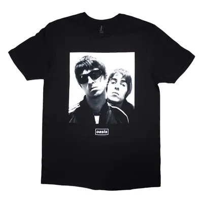 Oasis Tričko Noel & Liam Square Photo Unisex Black