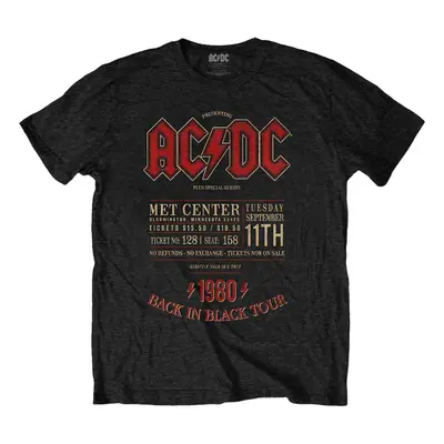 AC/DC Tričko Minnesota '80 Unisex Black