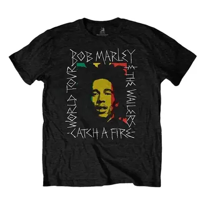 Bob Marley Tričko Rasta Scratch Unisex Black