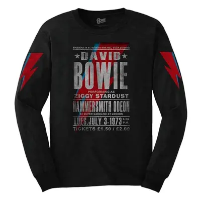 David Bowie Tričko Hammersmith Odeon Unisex Black