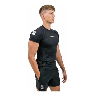 Nebbia Workout Compression Performance Black Fitness tričko