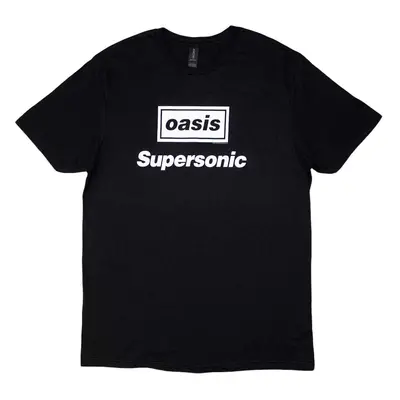 Oasis Tričko Supersonic Title Unisex Black