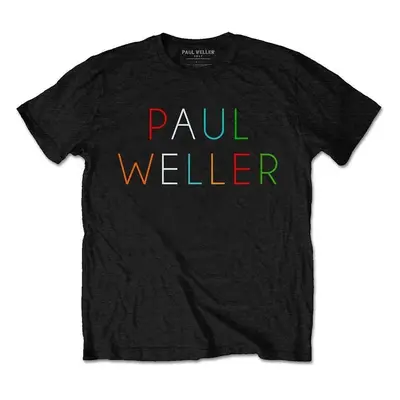 Paul Weller Tričko Multicolour Logo Unisex Black