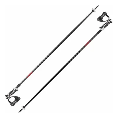 Leki Hot Shot Eloxal Black/Anodized Grey/Bright Red cm Lyžařské hole