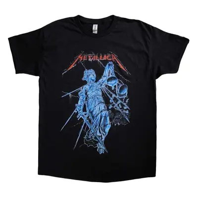 Metallica Tričko Blue Justice Unisex Black