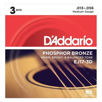 D'Addario EJ17-3D Struny pro akustickou kytaru