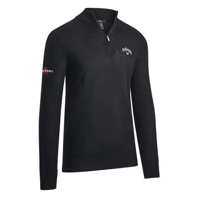 Callaway 1/4 Blended Merino Black Ink Svetr