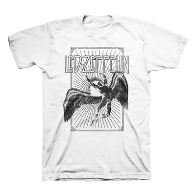 Led Zeppelin Tričko Icarus Burst Unisex White