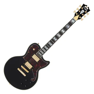 D'Angelico Deluxe Atlantic Solid Black Elektrická kytara