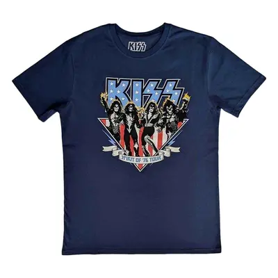 Kiss Tričko Americana Unisex Denim Blue