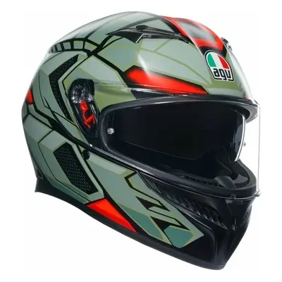 AGV K3 Decept Matt Black/Green/Red Přilba