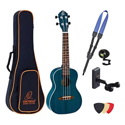 Ortega RUOCEAN Deluxe SET Ocean Blue Koncertní ukulele