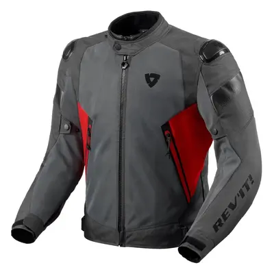 Rev'it! Jacket Control Air H2O Grey/Red Textilní bunda