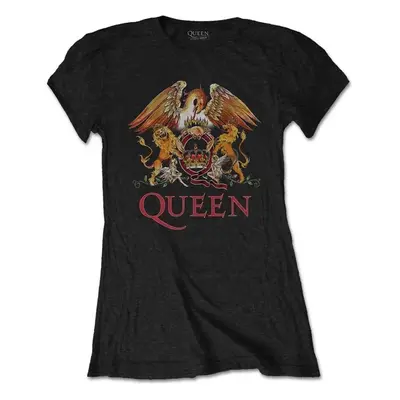 Queen Tričko Classic Crest Womens Black