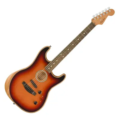 Fender American Acoustasonic Stratocaster 3-Tone Sunburst Elektroakustická kytara