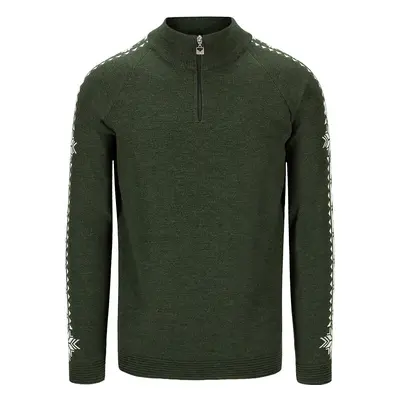 Dale of Norway Geilo Mens Merino Wool Sweater Dark Green/Off White Svetr