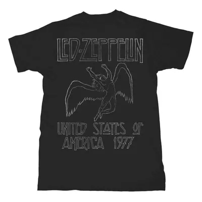 Led Zeppelin Tričko USA '77. Unisex Black