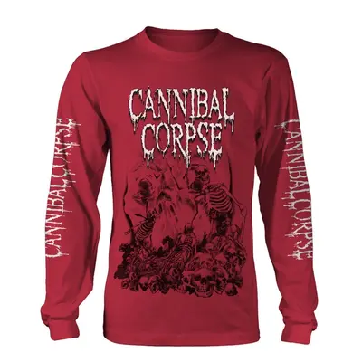 Cannibal Corpse Tričko Pile Of Skulls Red