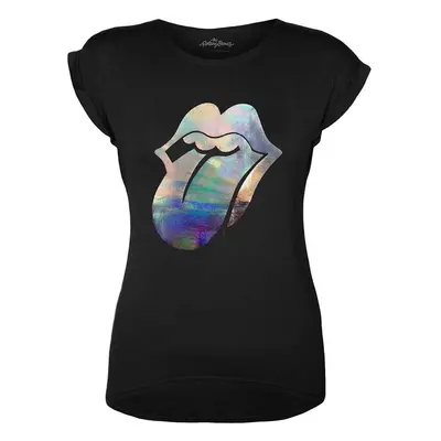 The Rolling Stones Tričko Foil Tongue Womens Black