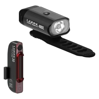 Lezyne Mini Drive 400XL / Stick Drive Black Front lm / Rear lm Cyklistické světlo