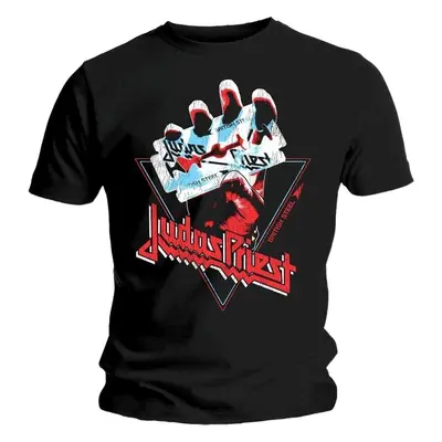 Judas Priest Tričko British Steel Hand Triangle Unisex Black