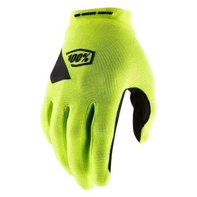 100% Ridecamp Gloves Fluo Yellow Cyklistické rukavice