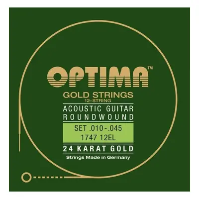 Optima 1747-12EL 24K Gold Acoustics Struny pro akustickou kytaru