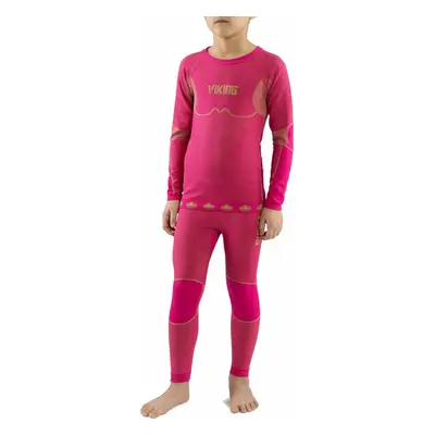 Viking Riko Kids Set Base Layer Fuchsia Termoprádlo