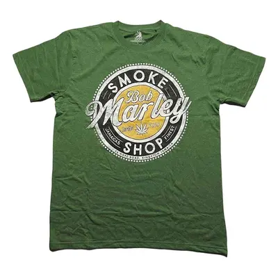 Bob Marley Tričko Smoke Shop Unisex Green