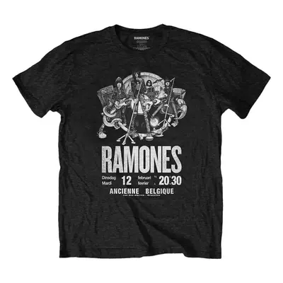 Ramones Tričko Belgique Unisex Black