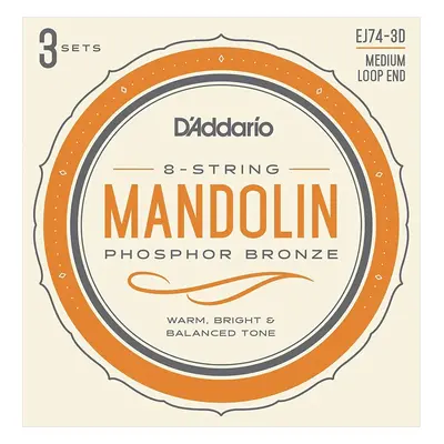 D'Addario EJ74-3D Struny pro mandolínu