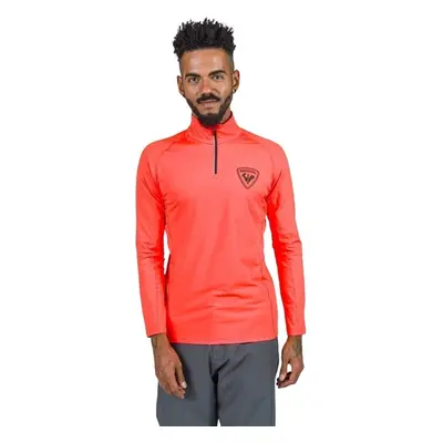 Rossignol New Hero Classique Half Zip Baselayer Neon Red Mikina