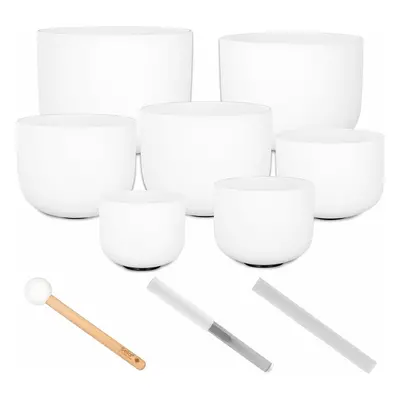 Sela Crystal Singing Bowl Set Frosted 440Hz Sada zpívajících misek