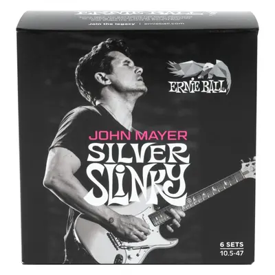 Ernie Ball John Mayer Silver Slinky Nickel Wound Electric Guitar Strings Pack Struny pro elektri