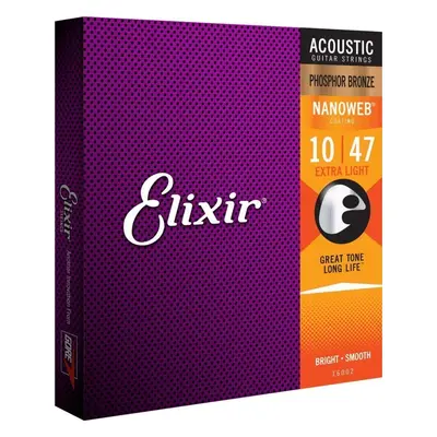 Elixir Nanoweb Struny pro akustickou kytaru