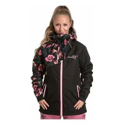 Meatfly Deborah SNB & Ski Jacket Hibiscus Black Lyžařská bunda