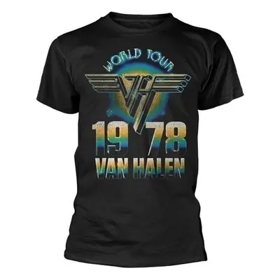 Van Halen Tričko World Tour '78 Unisex Black