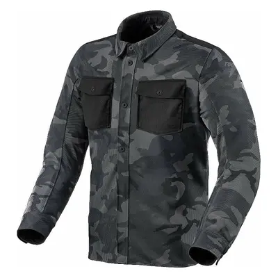 Rev'it! Overshirt Tracer Air Camo Dark Grey Kevlarová košile