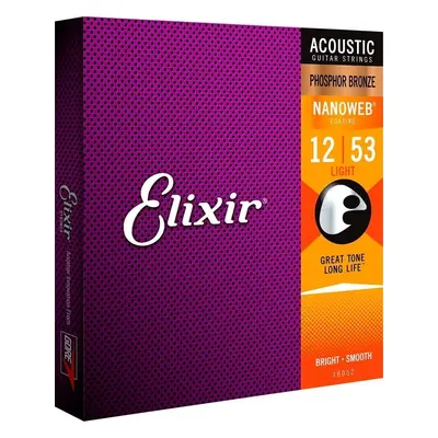 Elixir Nanoweb Struny pro akustickou kytaru