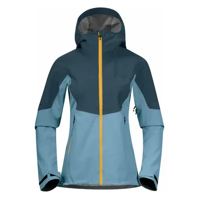 Bergans Senja Hybrid Softshell W Jacket Smoke Blue/Orion Blue/Light Golden Yellow Lyžařská bunda