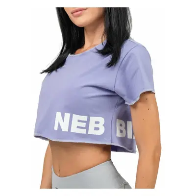 Nebbia Oversized Crop Top Powerhouse Light Purple Fitness tričko