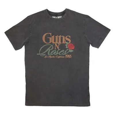 Guns N' Roses Tričko California Stone Wash Unisex Charcoal Grey