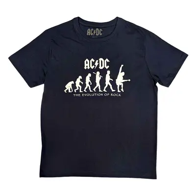 AC/DC Tričko Evolution of Rock Unisex Navy Blue