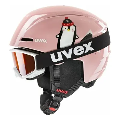 UVEX Viti Set Junior Pink Penguin Lyžařská helma