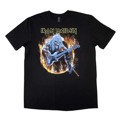 Iron Maiden Tričko Fear Live Flames Unisex Black