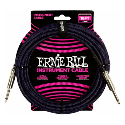 Ernie Ball Braided Straight Straight Inst Cable 5,5 m Rovný - Rovný Nástrojový kabel